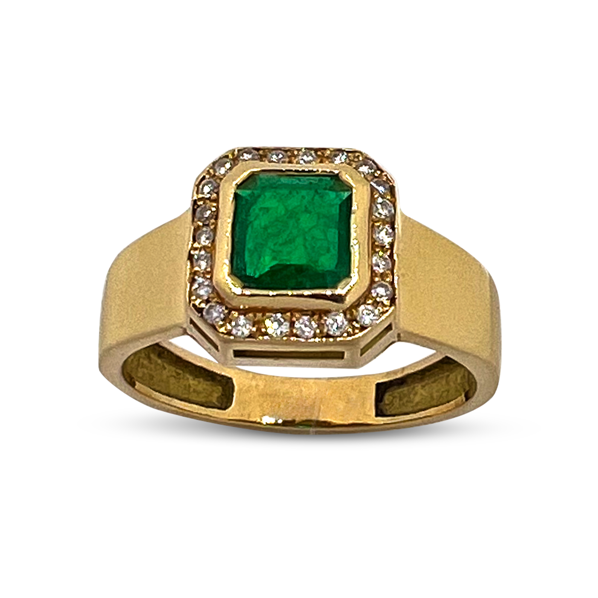 Anillo Esmeralda Cuadrada